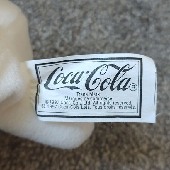 Pre-loved Coca Cola‎ Bean Bag Plush Polar Bear ©1997 - Picture 9 of 10